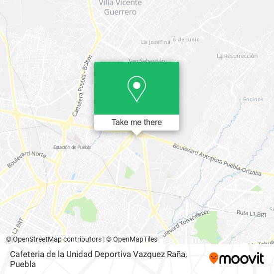 Cafeteria de la Unidad Deportiva Vazquez Raña map