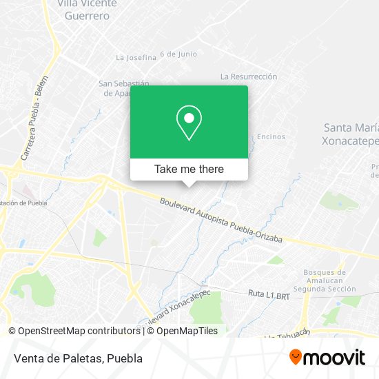 Venta de Paletas map