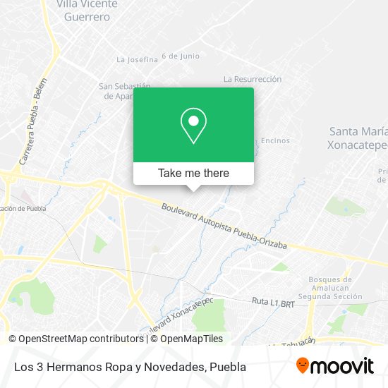 Mapa de Los 3 Hermanos Ropa y Novedades