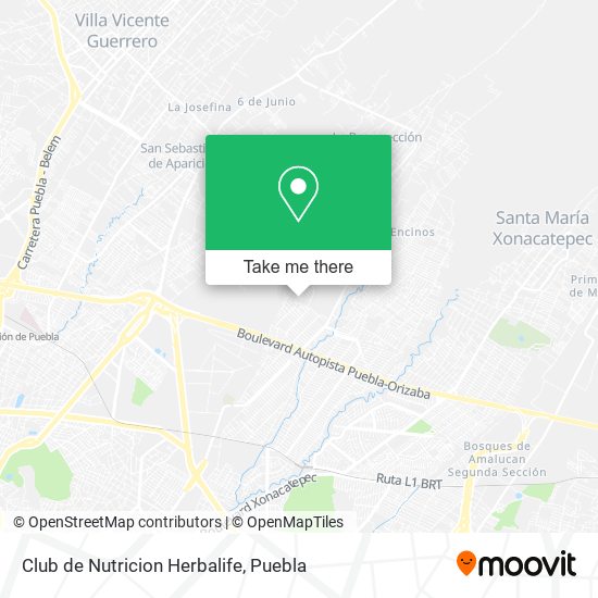 Mapa de Club de Nutricion Herbalife