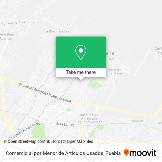 Mapa de Comercio al por Menor de Articulos Usados