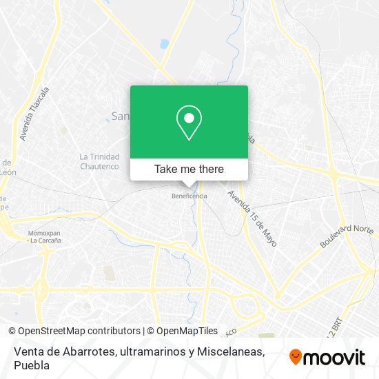 Mapa de Venta de Abarrotes, ultramarinos y Miscelaneas