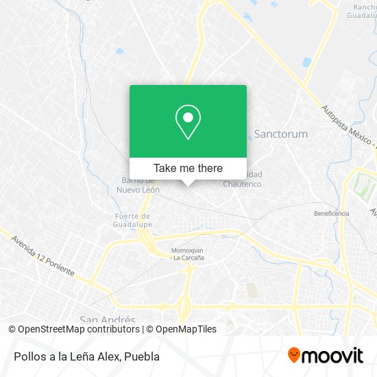 Mapa de Pollos a la Leña Alex