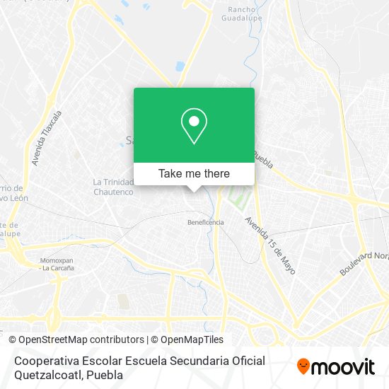 Cooperativa Escolar Escuela Secundaria Oficial Quetzalcoatl map