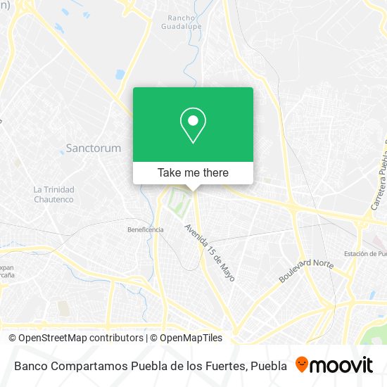 Banco Compartamos Puebla de los Fuertes map