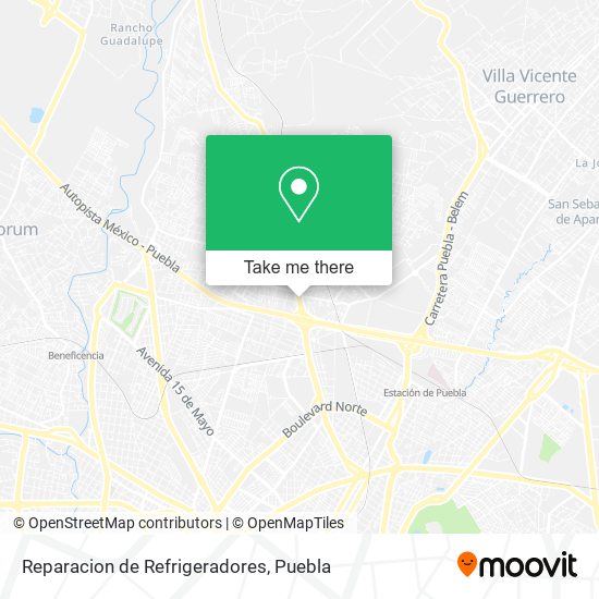 Reparacion de Refrigeradores map