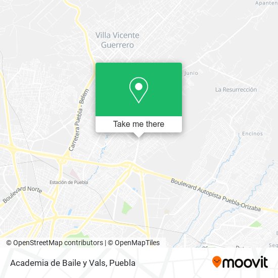 Mapa de Academia de Baile y Vals