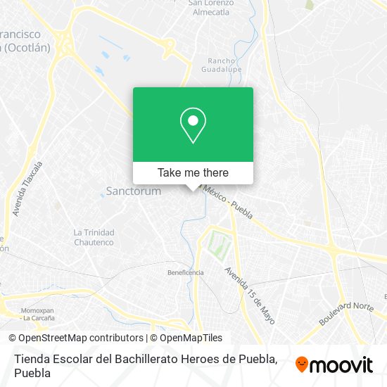 Mapa de Tienda Escolar del Bachillerato Heroes de Puebla