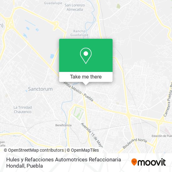 Hules y Refacciones Automotrices Refaccionaria Hondall map