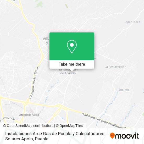Instalaciones Arce Gas de Puebla y Calenatadores Solares Apolo map
