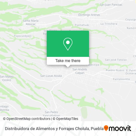 Mapa de Distribuidora de Alimentos y Forrajes Cholula