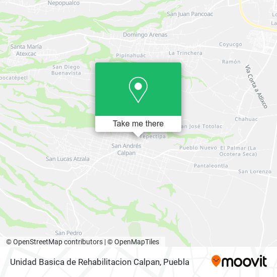 Unidad Basica de Rehabilitacion Calpan map