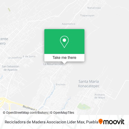 Mapa de Recicladora de Madera Asociacion Lider Max