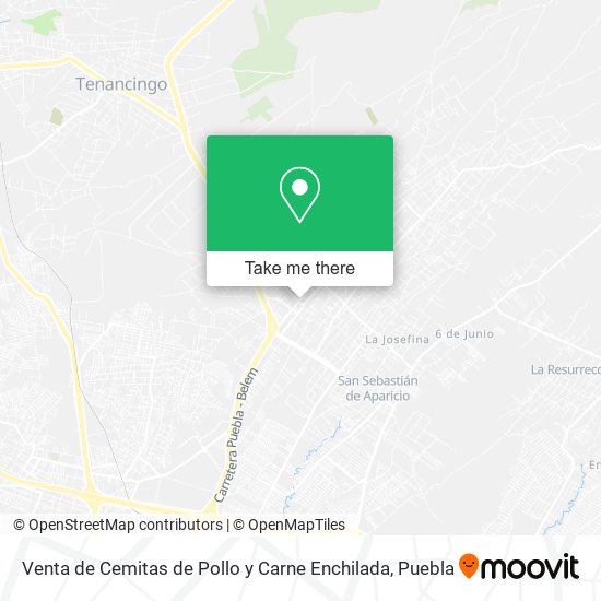 Venta de Cemitas de Pollo y Carne Enchilada map