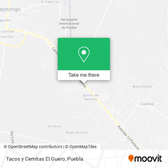 Tacos y Cemitas El Guero map
