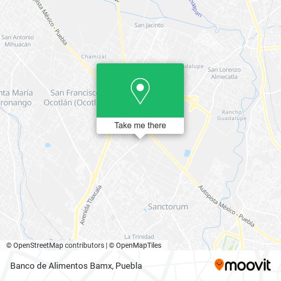 Banco de Alimentos Bamx map