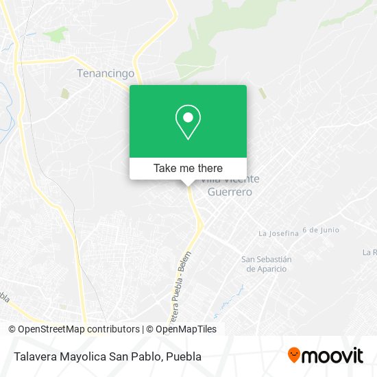 Talavera Mayolica San Pablo map