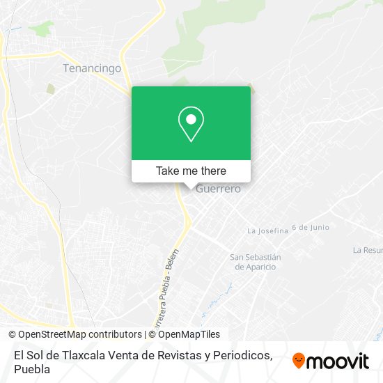 El Sol de Tlaxcala Venta de Revistas y Periodicos map