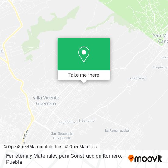 Mapa de Ferreteria y Materiales para Construccion Romero