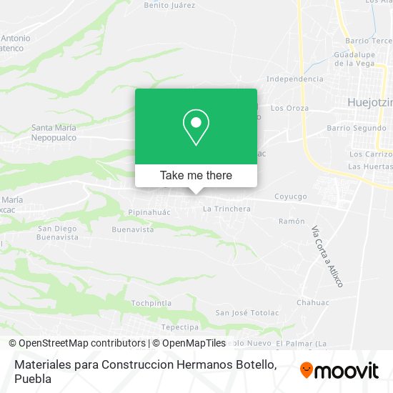 Mapa de Materiales para Construccion Hermanos Botello