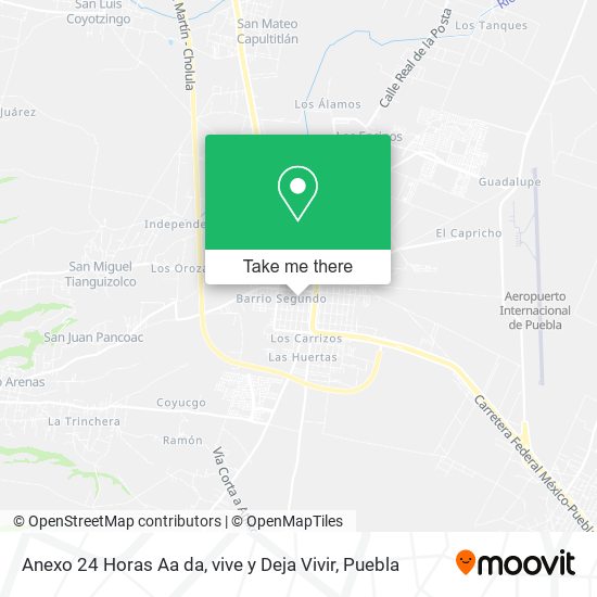 Anexo 24 Horas Aa da, vive y Deja Vivir map