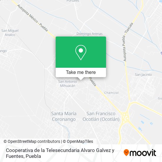 Mapa de Cooperativa de la Telesecundaria Alvaro Galvez y Fuentes