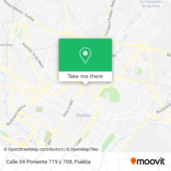 Calle 34 Poniente 719 y 708 map