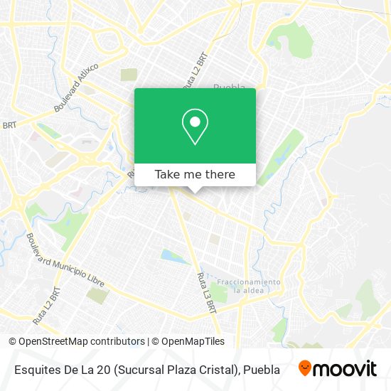 Mapa de Esquites De La 20 (Sucursal Plaza Cristal)
