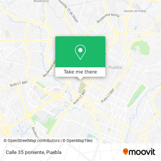Mapa de Calle 35 poniente