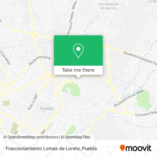 Fraccionamiento Lomas de Loreto map