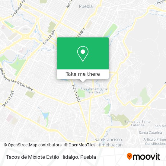 Tacos de Mixiote Estilo Hidalgo map