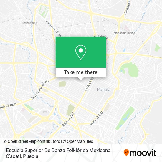 Mapa de Escuela Superior De Danza Folklórica Mexicana C'acatl