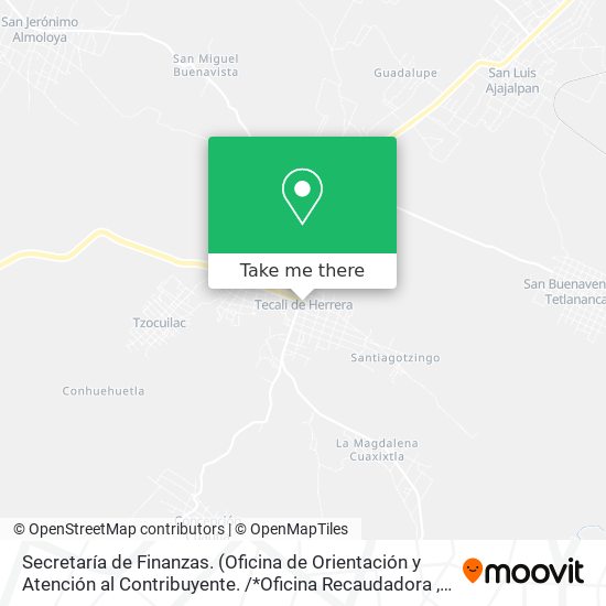 Secretaría de Finanzas. map