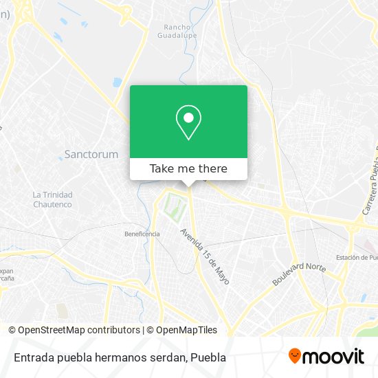 Mapa de Entrada puebla hermanos serdan