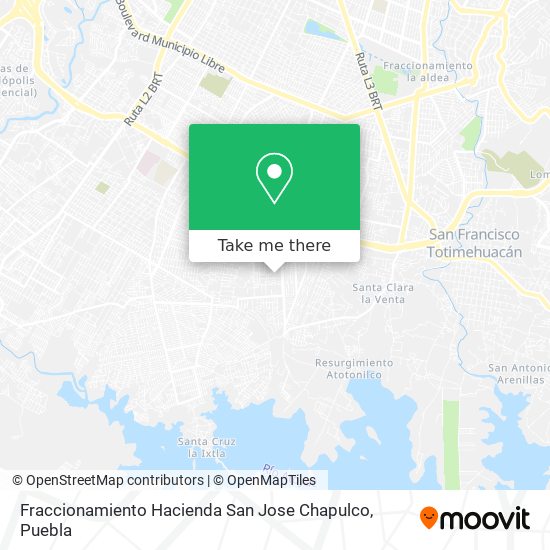 Mapa de Fraccionamiento Hacienda San Jose Chapulco