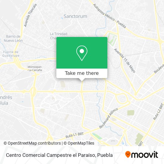 Centro Comercial Campestre el Paraíso map