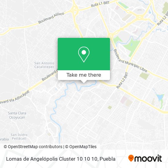 Lomas de Angelópolis Cluster 10 10 10 map