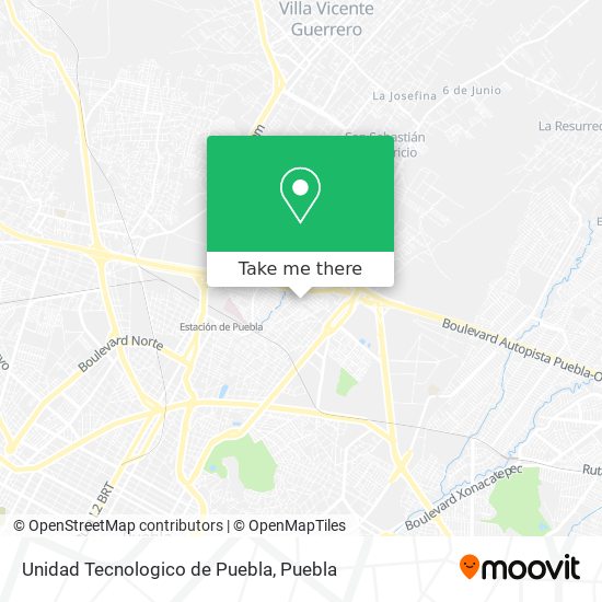 Unidad Tecnologico de Puebla map