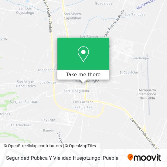 Seguridad Publica Y Vialidad Huejotzingo map