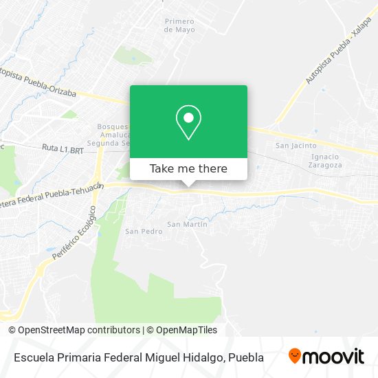 Mapa de Escuela Primaria Federal Miguel Hidalgo