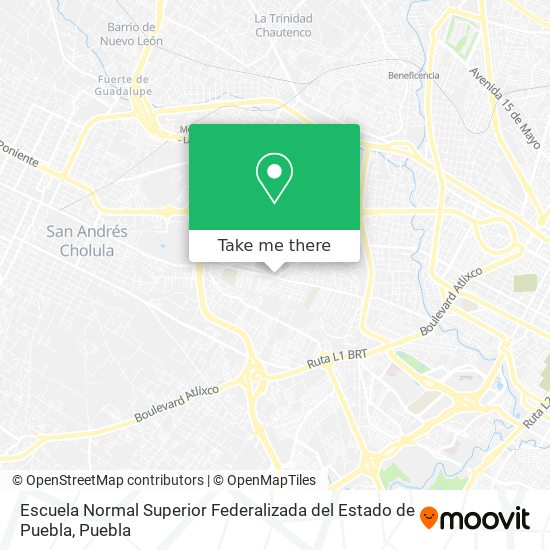 Escuela Normal Superior Federalizada del Estado de Puebla map