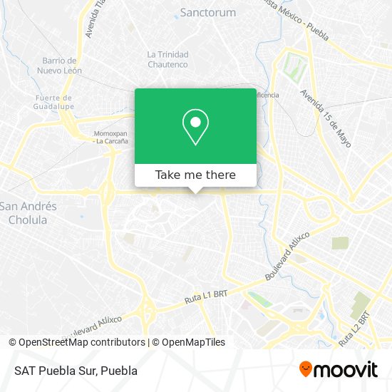 SAT Puebla Sur map