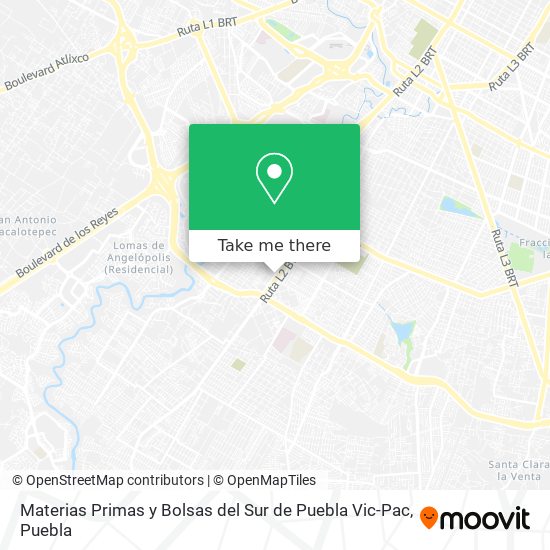 Materias Primas y Bolsas del Sur de Puebla Vic-Pac map
