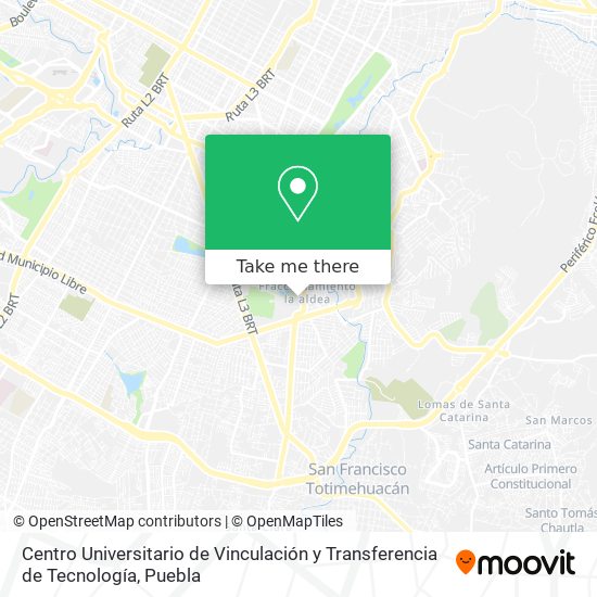 Centro Universitario de Vinculación y Transferencia de Tecnología map