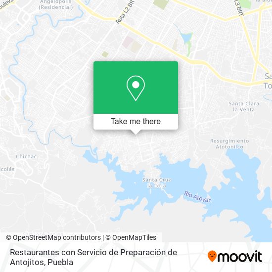 Restaurantes con Servicio de Preparación de Antojitos map