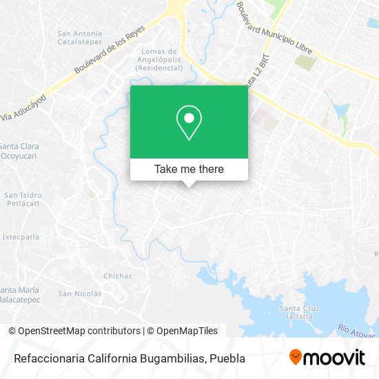 Mapa de Refaccionaria California Bugambilias