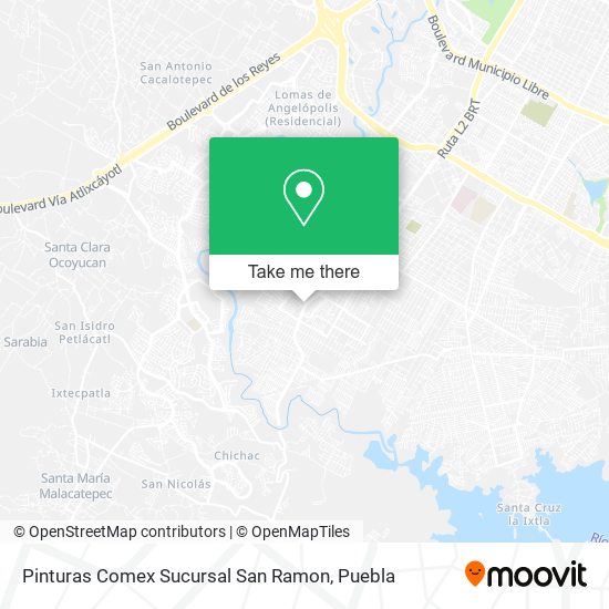 Pinturas Comex Sucursal San Ramon map