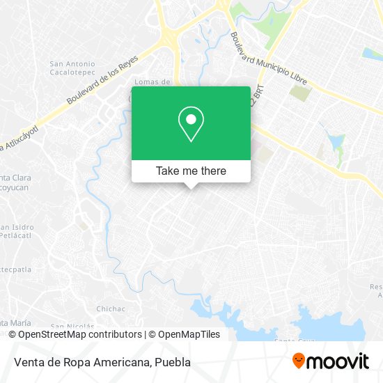Venta de Ropa Americana map