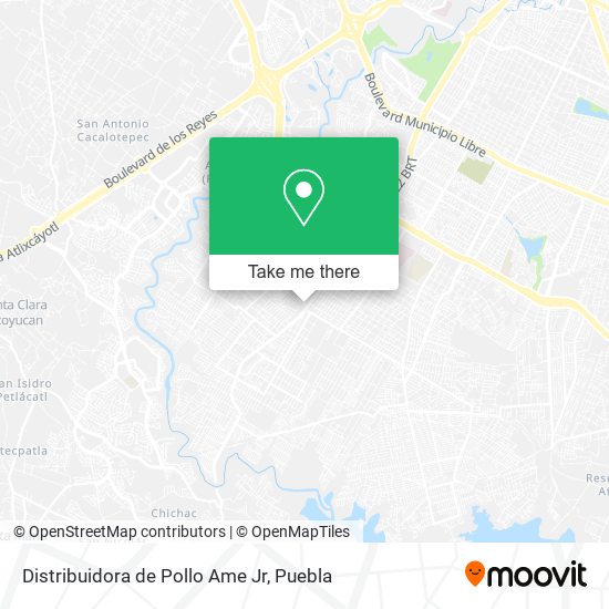 Mapa de Distribuidora de Pollo Ame Jr