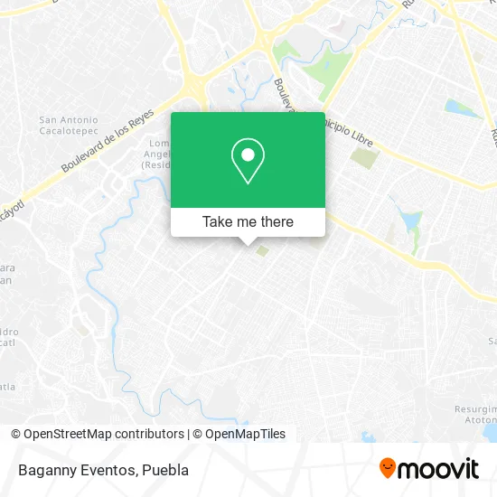 Baganny Eventos map
